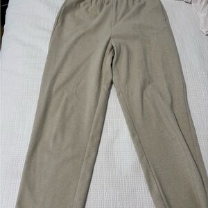 OAK + FORT Women's Cream Straight Leg Pants